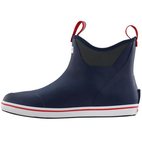 Xtratuf 22733-NVY-110 Performance Series 6' Men’s Full Rubber Ankle Deck Boots, Navy & Red (22733)
