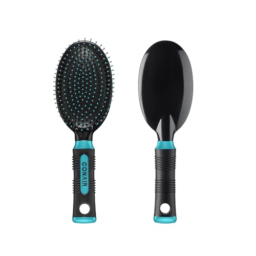 Conair Salon Results Hairbrush for Men and Women - Detangling Hair brush - Hairbrush for all hair types - Wire Bristles and Cushion Base