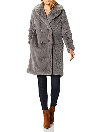 French Connection Women's Faux Fur Jackets, moody grey, M