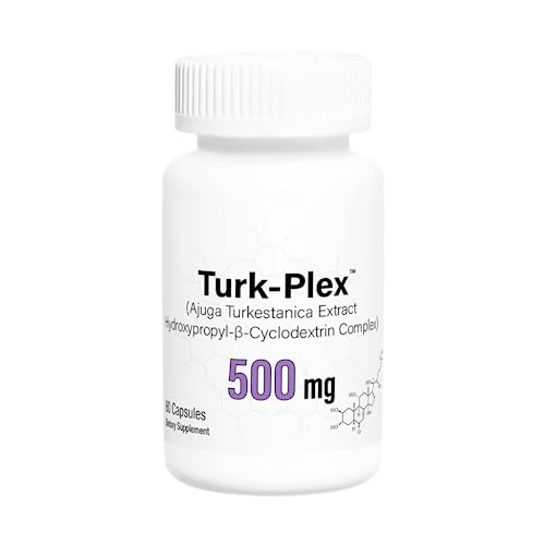 Gorilla Mind Turk-Plex (Turkesterone) - Complexed with Hydroxypropyl-β-Cyclodextrin for Enhanced Bioavailability (500 mg x 60 Capsules)