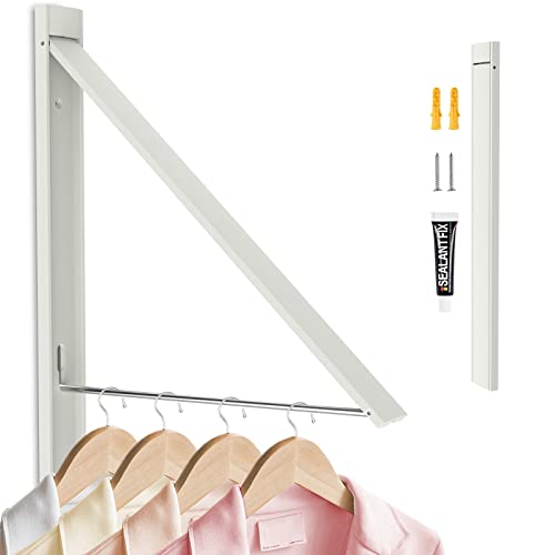 Ithywat Retractable Clothes Drying Rack,Space Saver Wall Mounted Folding Hanger for Laundry Room, Closet Storage Organization, Easy Installation Aluminium Dryer 1pcs