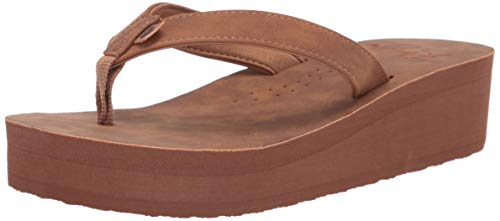 Roxy Women's Melina Platform Sandal, Brown, 7 Medium US
