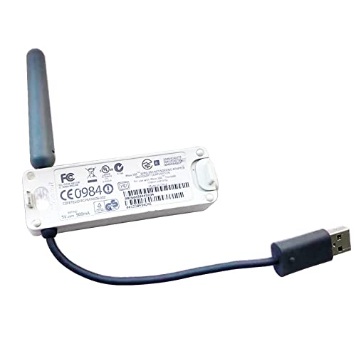 Xbox360 External Wireless Network USB Adapter Replacement Original, Compatible with for Xbox 360 Elite Arcade Premium Core Fat Video Game Consoles, Single Antenna LAN Networking Adaptor