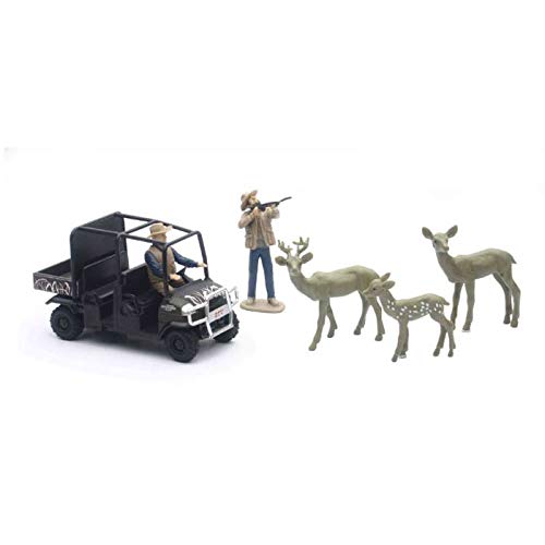 New-Ray Diecast 4' Kubota Camo RTV Deer Hunting Set SS-33473