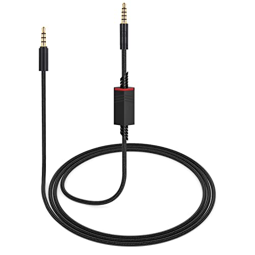 weishan G Pro X Cord, Detachable Gaming Headset Cable Replacement for Logitech G Pro League of Legends Edition / G433 / G233, 3.5mm(1/8') Nylon Braided Wire with Inline Mute Switch, 6ft Long