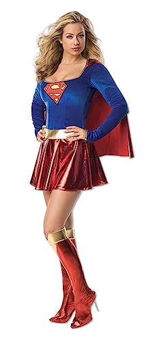 Secret Wishes womens Sexy Supergirl Costume, Red/Blue, Large US