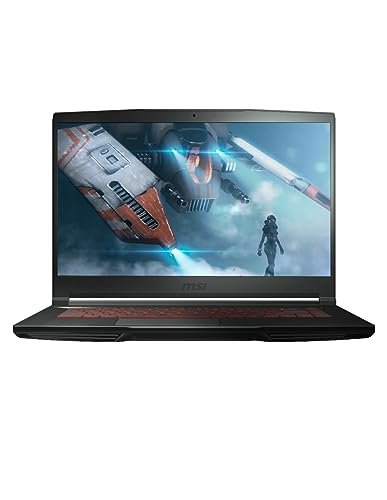 MSI GF63 Thin 15.6' Gaming Laptop, 144Hz FHD, Intel Core i5-11400H, NVIDIA GeForce RTX 3050 4GB, 16GB DDR4 Memory, 512GB NVMe SSD, Windows 11, Black, 11UC-1276US