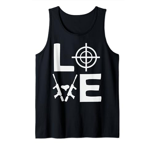 Paintball Love Woodsball Paintballer Paint Gun Tank Top