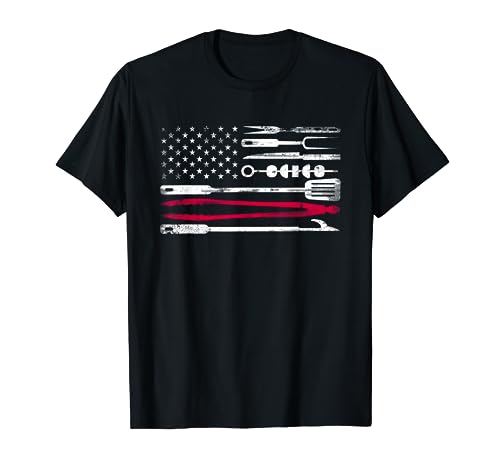 Funny American Flag Grilling Tools BBQ Grill Barbecue Tool T-Shirt