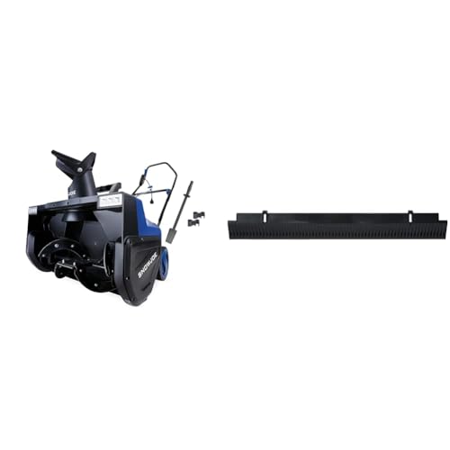 Snow Joe SJ627E Electric Walk-Behind Snow Blower w/Dual LED Lights, 22-inch, 15-Amp & SJ600S-SCPBLD Replacement Shoveling Plate Scraper Blade for SJ620/SJ621/SJ622E/SJ623E/SJM988