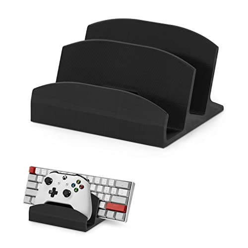 BRAINWAVZ Desktop Keyboard & Game Controller Holder Stand, Suitable for Small & Large Keyboards and Controllers for PS5, Xbox Series X, Xbox One, PS4, Switch, PC, Gamepads & More (DK04)