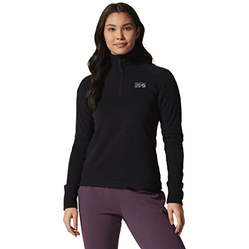 Mountain Hardwear Women's Standard Microchill 2.0 Zip T, Black, Medium