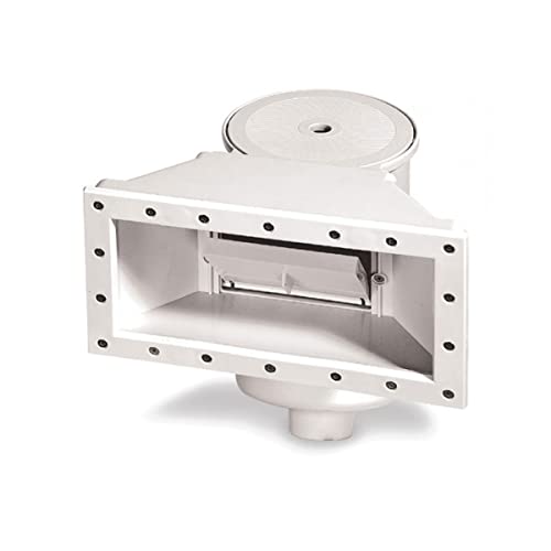 Rx Clear Heavy Duty Wide-Mouth Complete Thru-Wall Skimmer Kit for Above-Ground Swimming Pool | Made of Non-Corrosive Abs Plastic | Chemical Resistant | White