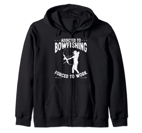 Bowfisher Reel Bowfishing Setup Fishing Crossbow Zip Hoodie