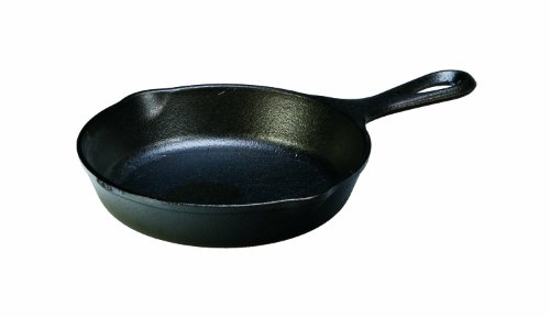 Lodge 6-1/2 Inch Cast Iron Pre-Seasoned Skillet – Signature Teardrop Handle - Use in the Oven, on the Stove, on the Grill, or Over a Campfire, Black