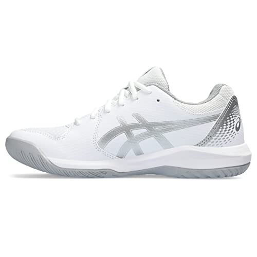 ASICS Women's Gel-Dedicate 8 Tennis Shoes, 11, White/Pure Silver