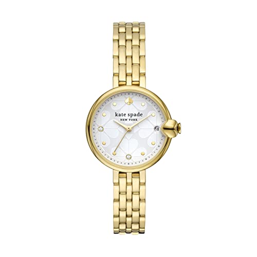Kate Spade New York Women's Chelsea Park Three-Hand Date Gold-Tone Stainless Steel Watch (Model: KSW1764)
