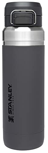 Stanley Quick Flip GO Water Bottle 36 OZ | Push Button Lid | Leakproof & Packable for Travel & Sports | Insulated Stainless Steel | BPA-Free | Charcoal