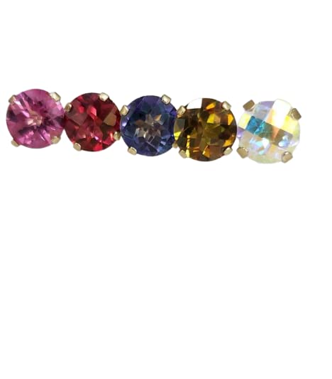 Mystic Topaz 6mm Round 14kt Yellow Gold Stud Earrings (Neptune Garden Topaz)