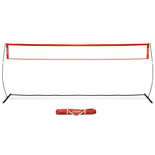 GoSports Freestanding Volleyball Training Net for Indoor or Outdoor Use - Instant Setup and Height Adjustable - 12 ft or 20 ft Sizes