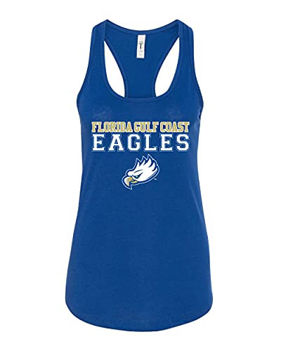 CreateMyTee | Florida Gulf Coast Eagles Stacked Tank Top (Royal, Large)