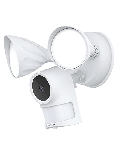 FOSCAM 2.4G/5GHz WiFi Floodlight Camera with Siren Alarm, 2K/4MP Outdoor IP Security Camera, 2-Way Audio, IP65, AI Detection, 2600lm Brightness (Existing Outdoor Wiring & Junction Box Required), FLC