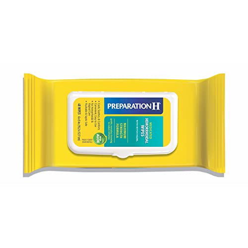 Preparation H Hemorrhoid Flushable Wipes with Witch Hazel for Skin Irritation Relief - 48 Count