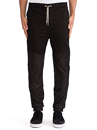 Zanerobe Men's Sureshot Mixed Jogger Pant, Black Leather, 29