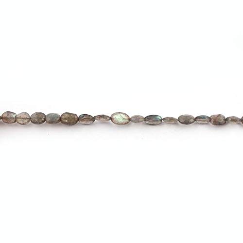 GemAbyss Beads Gemstone Big Halloween Sale 1 Strand Labradorite Faceted Oval Briolettes- Ovel Briolettes Beads 6mmx8mm-6mmx10mm 8 Inches SB210 Code-MVG-35170
