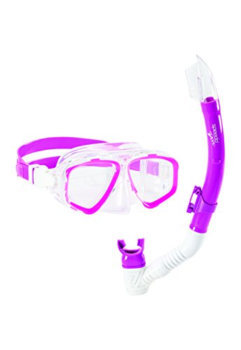 Speedo Unisex-Youth Adventure Swim Mask & Snorkel Set Junior , Pink Frost