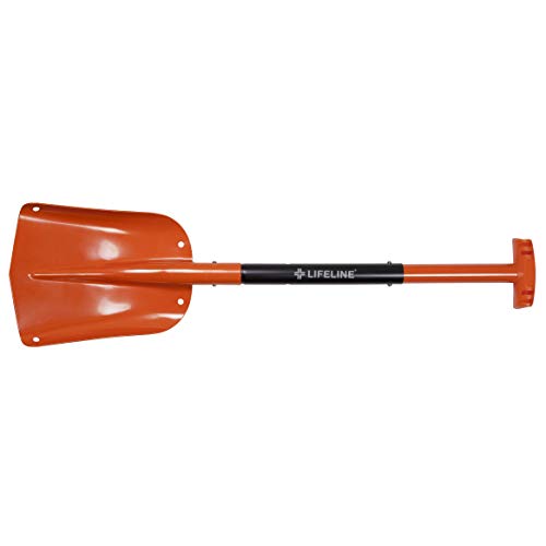 Lifeline 4017 Aluminum Sport Utility Shovel, 3 Piece Collapsible Design, Perfect Snow Shovel for Car, Camping and Other Outdoor Activities, Orange