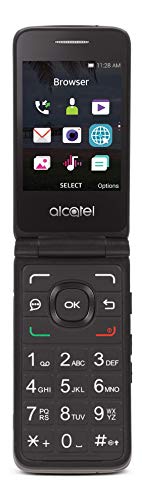 TracFone Carrier-Locked Alcatel MyFlip 4G Prepaid Flip Phone- Black - 4GB - Sim Card Included – CDMA