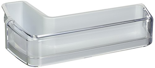 Samsung OEM Original Part: DA97-11478A Refrigerator Middle Door Shelf Bin w/Guard Assembly Left White 14x10x5