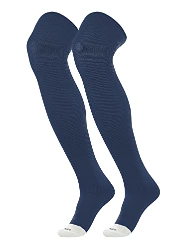 TCK Prosport Baseball Socks Over the Knee (Navy, Large)