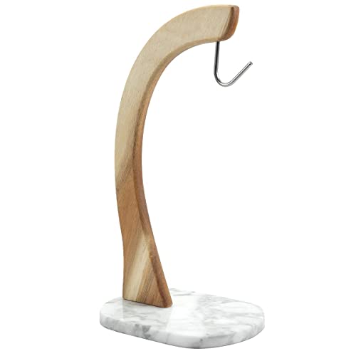everous Banana Hanger Marble Base,Modern Banana Holder Tree Stand for Home or Bar(White Base) None Slip Banana Rack