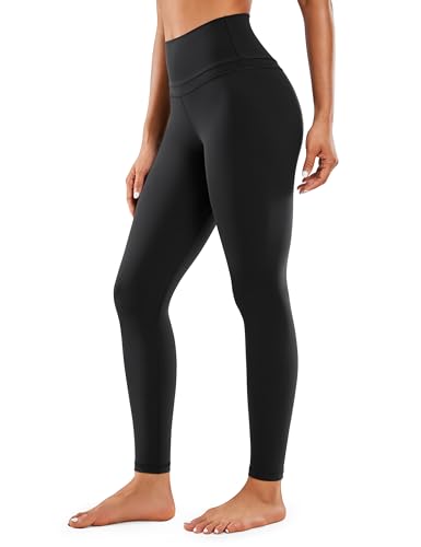 CRZ YOGA Women's Naked Feeling I Workout Leggings 28 Inches - High Waisted Full-Length Yoga Pants Black Small