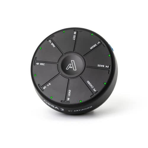 Orba 2 by Artiphon | Portable Electronic Multi-Instrument | Samples, Synth, Looper, and MIDI controller | iOS, Mac, Windows, Android Bluetooth & USB