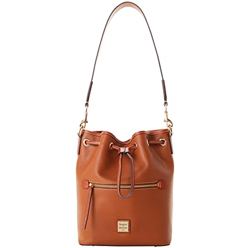 Dooney & Bourke Handbag, Pebble Grain Drawstring - Caramel