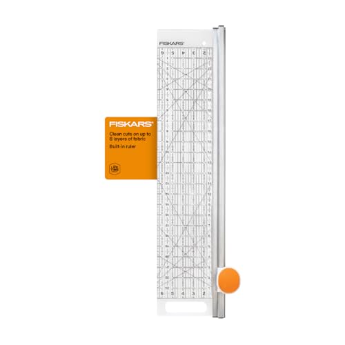 Fiskars Rotary Cutter and Ruler Combo - 24'L x 6'W Fabric Cutter with Gridlines - Craft Supplies - Gray - Clear
