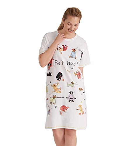 Little Blue House By Hatley Women's Crew Neck Sleepshirt,Ruff Night, One Size
