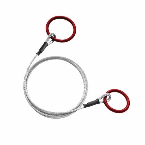 FORESTER Log Choker Cable 3/16' - Logging Choker with Tow Rings for UTV ATV Lawn Tractor Log Chain Accessories Heavy Duty Wire Rope Lawn Tools and Equipment - 10 Feet Cable Rope 2650 LB Capacity