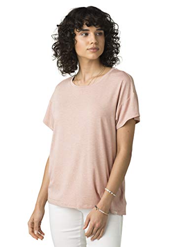 prAna Women's Foundation Slouch Top, Champagne Heather, Large