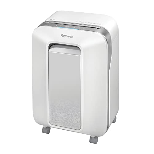 Fellowes LX200 P-4 Micro-Cut Paper Shredder, Jam-Proof Heavy-Duty Paper Shredder for Office, Shreds 12 Sheets Per Pass, White