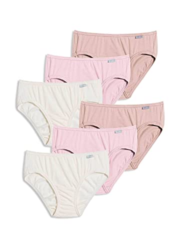 Jockey Women's Underwear Elance Bikini - 6 Pack, Ivory/Light/Pink Shadow, 7