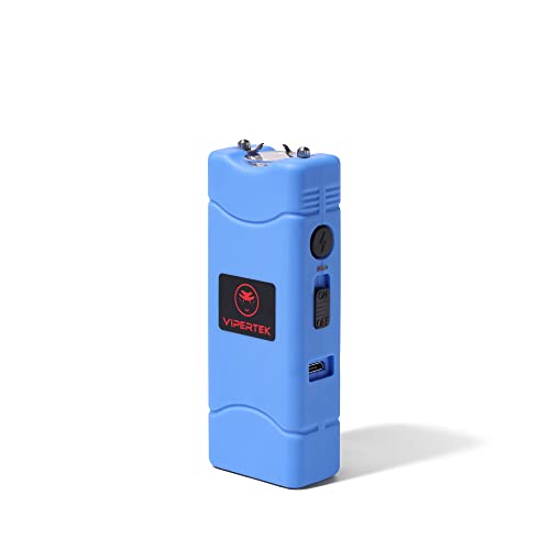VIPERTEK VTS-881 Micro Stun Gun with LED Flashlight, Blue