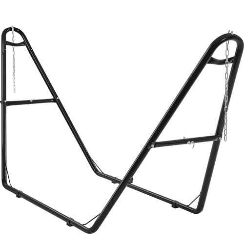 Yaheetech Universal Hammock Stand, Heavy-Duty Double-Pipe Steel Hammock Stand for 9-14.5 Ft Hammocks, 475 Lb Capacity and Capable of Holding 2-3 People