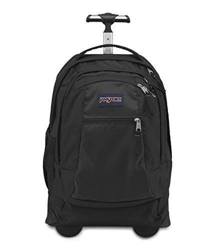JanSport Driver 8 Rolling Backpack - Wheeled Travel Bag with 15-Inch Laptop Sleeve, One Size, Black