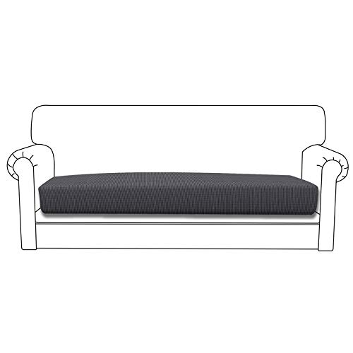 Easy-Going Stretch Cushion Cover Sofa Cushion Furniture Protector Sofa Seat Sofa slipcover Sofa Cover Soft Flexibility with Elastic Bottom(Sofa Cushion,Dark Gray)