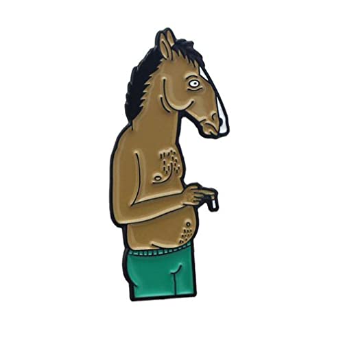 Anime Movies BoJack Horseman Lapel Pins Horseman Enamel Pin Backpack Jeans Enamel Brooch Cute Horse Pin Women Fashion Jewellery Gifts Cartoon Badges