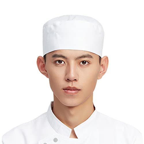 Hyzrz Unisex Chef Hats Adjustable Kitchen Cooking Caps with Breathable Mesh Top (White)